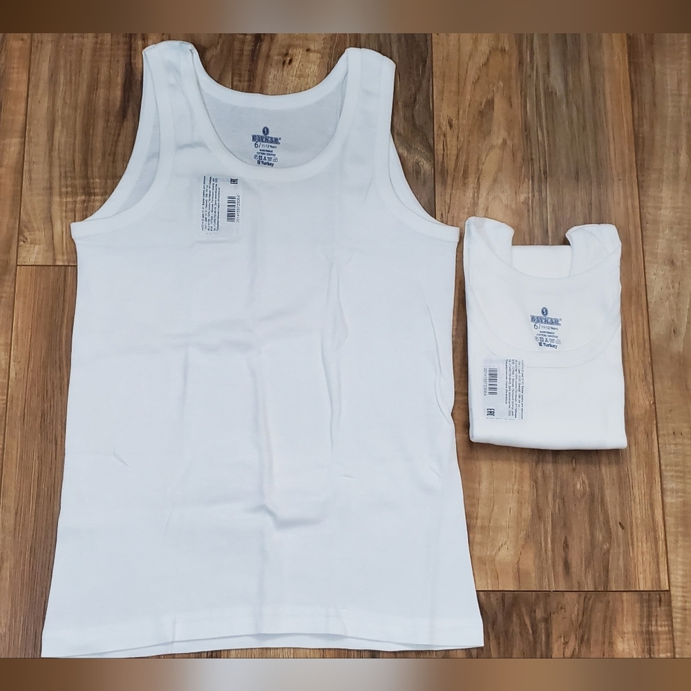 Boy's Tank Undershirts 2 Pack – 100% Cotton